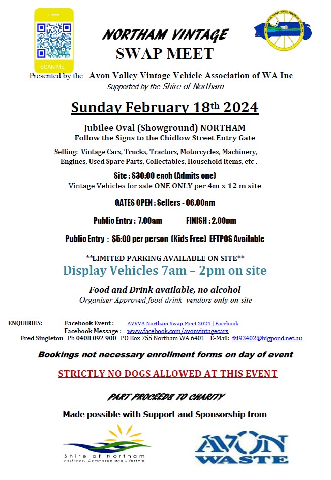 2024 NORTHAM VINTAGE SWAP MEET IN NORTHAM WA 6401 JUST CARS